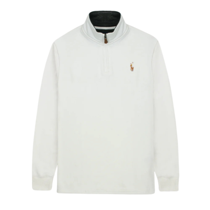 Ralph Lauren Men Fleece mock zipper (white)